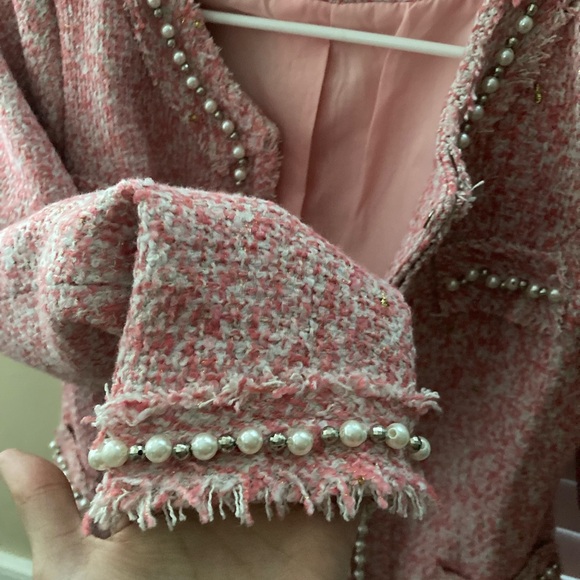 Tweed blazer with pearl details - Picture 4 of 4